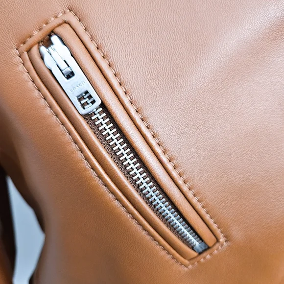 Coach Uptown Racer Leather Jacket - Picture 8 of 13